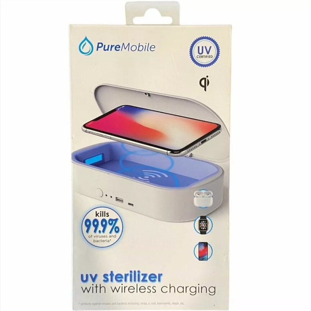 PureMobile UV Phone Sanitizer with USB Charger - NEW